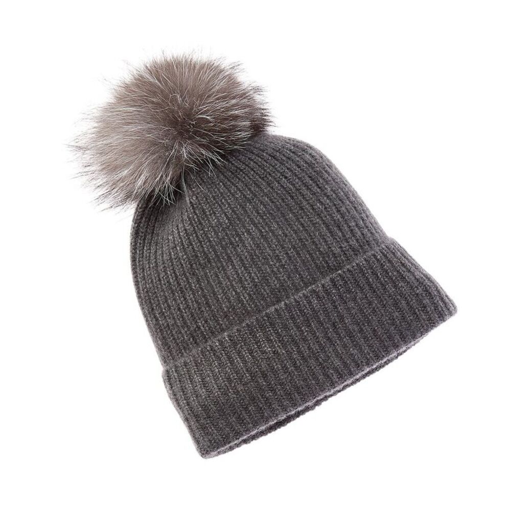 Sofiacashmere Rib Cashmere Hat, Grey